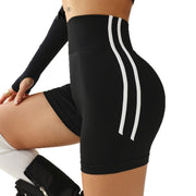 Waist Striped High Waist Shorts