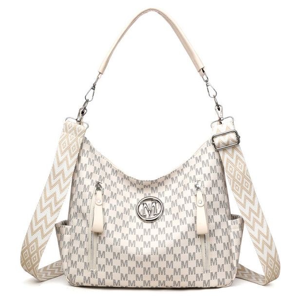 Retro Simple Printed Shoulder Messenger Bag