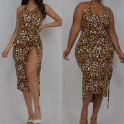 The Tamed Leopard Halter Dress