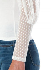 The Sitting Pretty Dotted Mesh Top