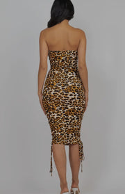 The Leopard Tube Midi Dress