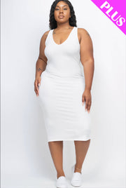 The Ribbed Bodycon Dress- Plus