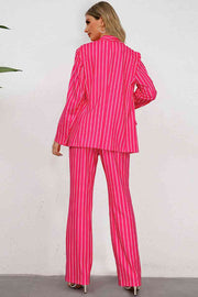 Striped Long Sleeve Top and Pants Set